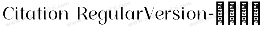 Citation RegularVersion字体转换